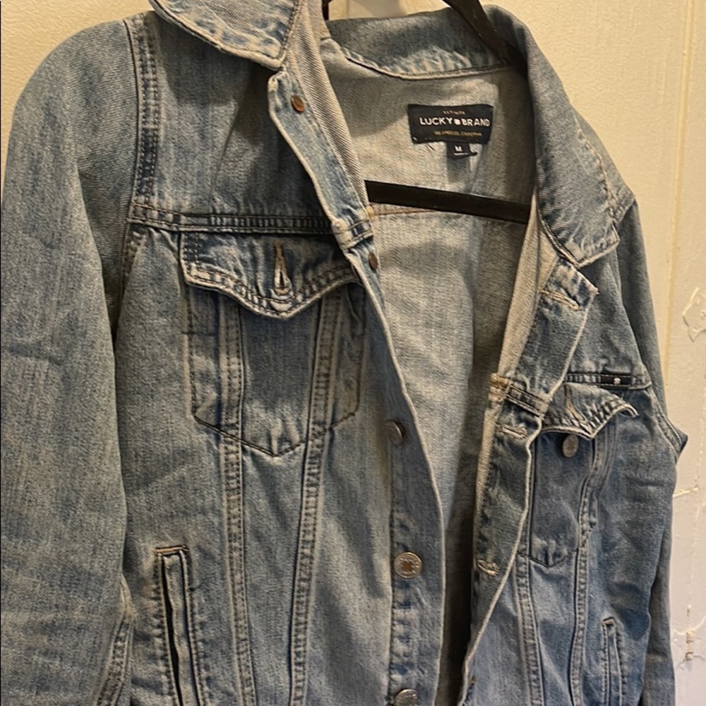 Lucky Brand Tomboy Trucker Jean Jacket- Medium Wash